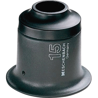 Eschenbach Lupe 15-fach, Vergrößerung: 15-fach, Durchmesser: 15 mm, Material des Gehäuses: Kunststoff, Farbe des