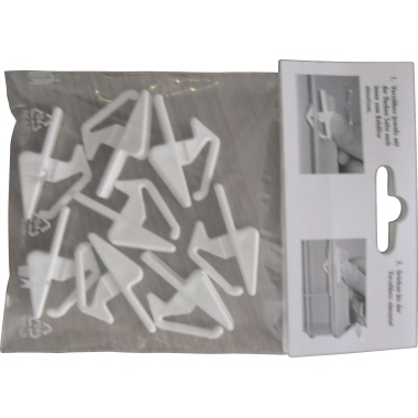 ALUTEC Verschlussclip Kunststoff weiß 8 St./Pack., mehrfach verwendbar, Material: Kunststoff, Farbe: weiß, 8 St./Pack.