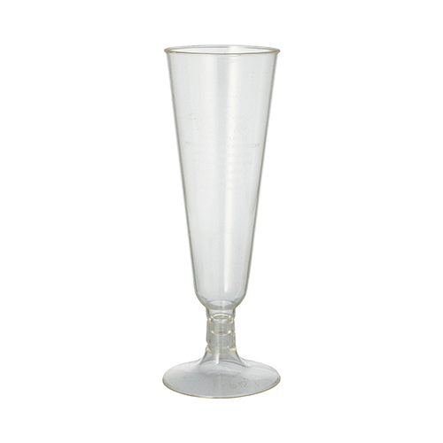 6 Stiel-Gläser für Sekt, PLA "pure" 0,1 l Ø 5,5 cm · 16,5 cm glasklar mit glasklarem Fuß von PAPSTAR