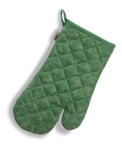 Topfhandschuh Cora 100%Baumwolle hellgrün/grün Muster 31,0x18,0 cm von Kela