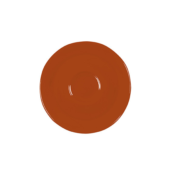 Untertasse 14,5 cm Spiegel mitte - Form: Baristar - Dekor 66276 orange-braun - aus Porzellan.