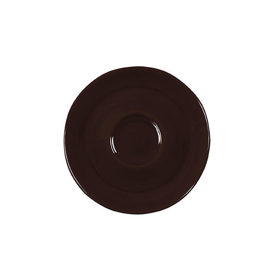 Untertasse 14,5 cm Spiegel mitte - Form: Baristar - Dekor 68570 kaffeebraun - aus Porzellan.
