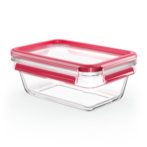 Emsa CLIP & CLOSE Frischhaltedose, rechteckig, Maße: 19,7 x 13,6 x 8 cm, Inhalt: 0,85 Liter, Material: Glas, Dichtung aus Silikon.