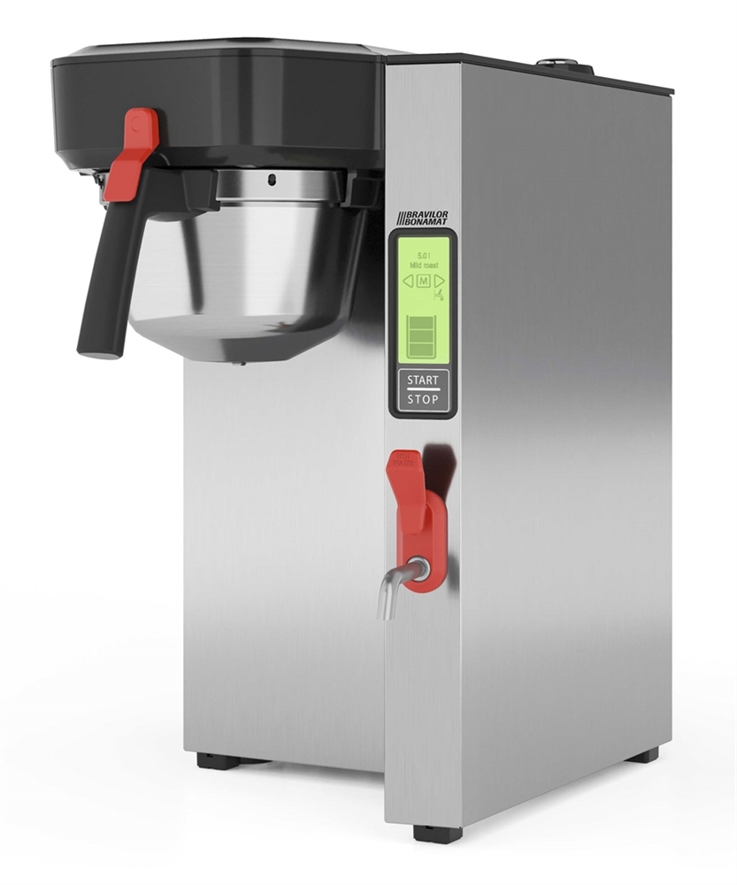 BONAMAT Filterkaffeemaschine Aurora Single Low (Aurora SGL) brüht Filterkaffee direkt in das Basisteil des Thermo-Dispenser