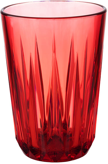Trinkbecher -CRYSTAL- Ø 7 cm, H: 9,5 cm Tritan, 0,15 Liter Farbe: red star stapelbar Made in Germany bruchsicher