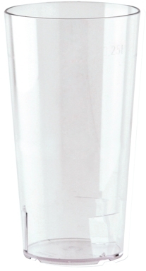 WACA Mehrwegbecher 0,2 l aus PC - unzerbrechlich und milchig transparent, Farbe: transparent