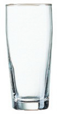 Becherglas WILLI,  Inhalt: 0,285 Liter, Höhe: 136 mm, Durchmesser: 63 mm, Füllstrich bei 0,2 Liter.