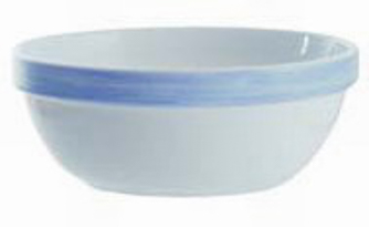Stapelschale 12 cm, stapelbar, aus Opalglas Form Brush - Blue  / Blau von Arcoroc Inhalt: 0,27 l, Höhe 4,7 cm