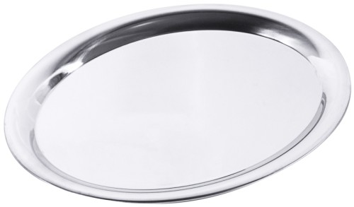 Ovales Serviertablett DAILY aus Edelstahl 18/10, hochglänzend, mit gebördeltem Rand Länge: 26,5 cm, Breite: 19,5 cm, Höhe: 1,1 cm,