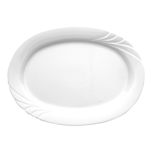 Platte oval - Länge 36,0 cm - Form AMBIENTE - uni weiß