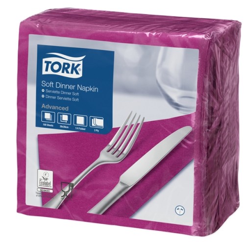 Tork Soft Dinnerserviette Violett Advanced Violett
