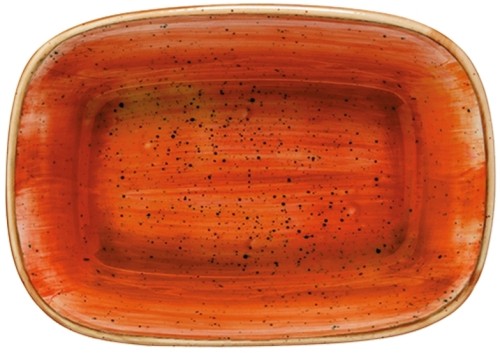 Aura Terracotta Gourmet Rechteckplatte tief 17 x 11,5cm * - Bonna Premium Porcelain