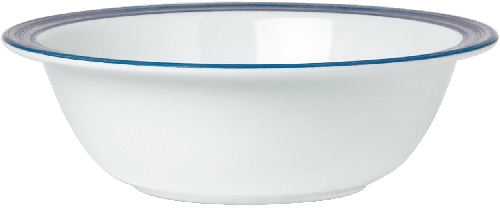 WACA Schüssel BISTRO in weiß-jeansblau, aus Melamin. Durchmesser: 20,5 cm. Kapazität: 1,05 l.