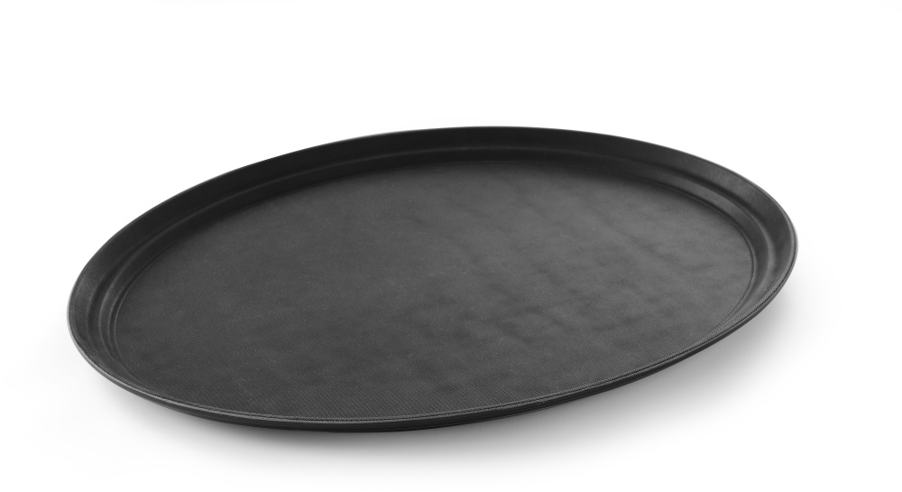 HENDI Serviertablett oval XL - Maße: 735x600 mm