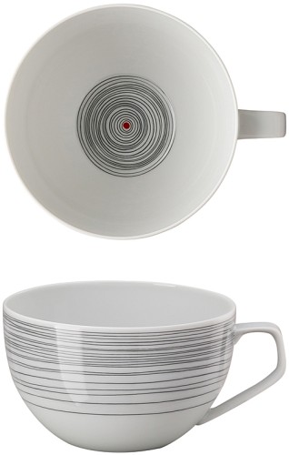 TAC Gropius Stripes 2.0 von Rosenthal, Kombi-Obertasse, aus Porzellan, spülmaschinengeeignet