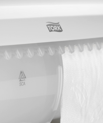Tork ELEVATION Standard-Toilettenpapierspender T4 Geeignet für 2 Kleinrollen, abschließbar. Farbe: weiß
