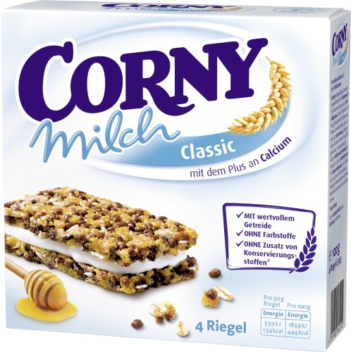 Corny Milch Riegel 4 x 30g 120G