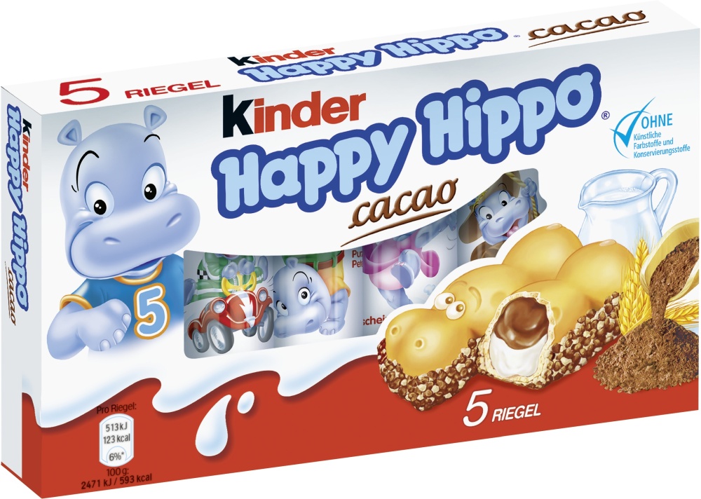 Ferrero Kinder Happy Hippo Cacao 5er Pack 103,5G