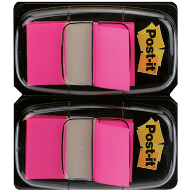 Post-it® Haftstreifen Index Standard 25,4 x 43,2 mm (B x H) pink 50 Bl./Block 2 Block/Pack.