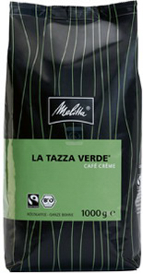 Melitta BIO-Kaffeebohnen LA TAZZA VERDE Café Creme Inhalt 1000 g