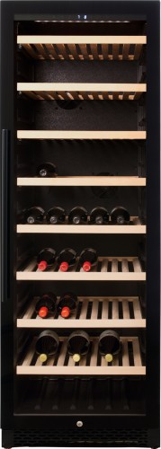 SARO Weinlagerschrank für 163 Flaschen, Modell WK 162 - Material: (Gehäuse) Stahl pulverbeschichtet, schwarz; (Innenraum)