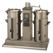 Bonamat Rundfilter Kaffeemaschine B40. Kaffee- und Teebrühmaschine, 1 Brühsystem und 2 Behälter (je 40Liter). Mit Wasseranschluß.