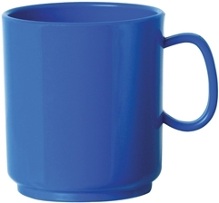 WACA Henkelbecher FUN aus Polypropylen, in blau. Kapazität: 0,25 l. Durchmesser: 7 cm.