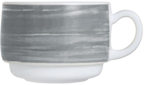 Kaffeeobertasse 0,19 l aus Opalglas Form Brush - Grey / Grau