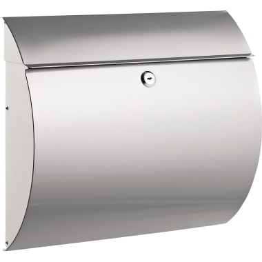 ALCO Briefkasten 32,7 x 37,5 x 11,8 cm (B x H x T) Stahl, lackiert silber