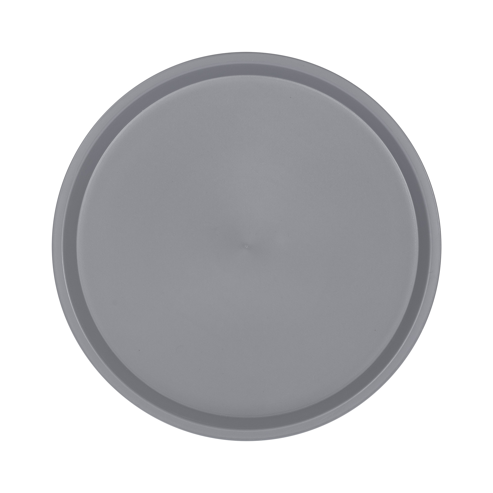 Serviertablett "OHIO", aus Kunststoff, Grau, rund, Maße ca.: Ø 36,5cm x H 2 cm, spülmaschinengeeignet, stapelbar,