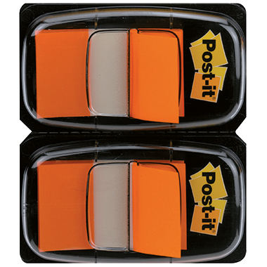 Post-it® Haftstreifen Index Standard 25,4 x 43,2 mm (B x H) orange 50 Bl./Block 2 Block/Pack.
