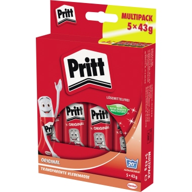 Pritt Klebestift Original Multipack nicht nachfüllbar 5 x 43g 5 St./Pack.