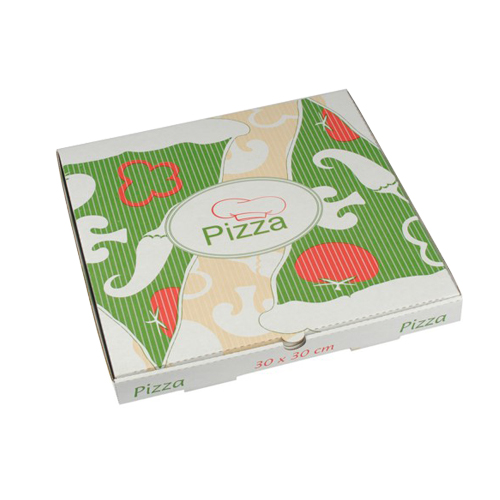 100 Pizzakartons, Cellulose "pure" eckig 30 cm x 30 cm x 3 cm von PAPSTAR