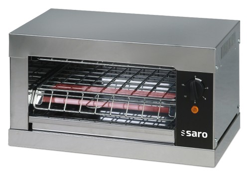SARO Toaster Modell BUSSO T1 Made in Europe - Material: (Gehäuse) Edelstahl - Ober- und Unterhitze - Zeitschaltuhr - Krümelblech -