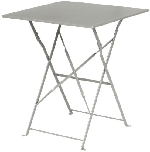 Bolero grauer Terassentisch aus Stahl viereckig