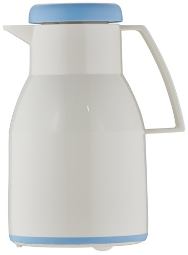 Helios Isolierkanne WASH S+, Inhalt: 1,0 Liter, Farbe: weiß, spülmaschinengeeignet, Hochglanz-Hartplastik mit Edelstahleinsatz.