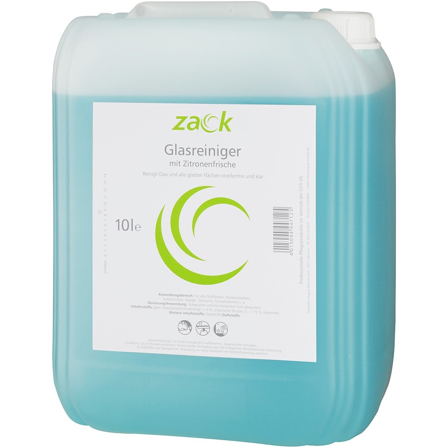 Zack Glasreiniger - 10L Zitrus Duft, reinigt Streifenfrei