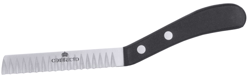 Buntschneidemesser aus Klingenstahl mit schwarzem POM-Griff Klingenlänge: 10 cm, Gesamtlänge: 20 cm