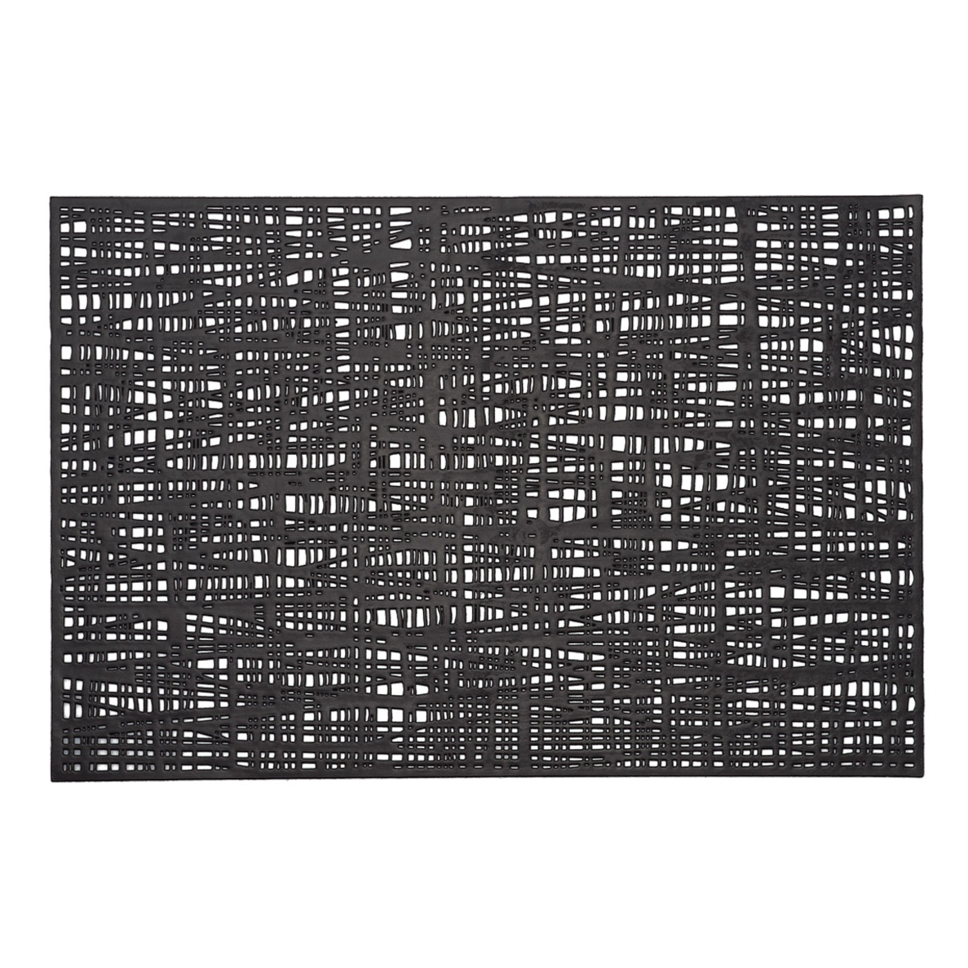 Platzset, PVC, 30x45 cm. Farbe: schwarz. Das Platzset "Scribble" überzeugt mit modernem Muster aus Cut-outs! Neben dem optischen Highlight sorgt