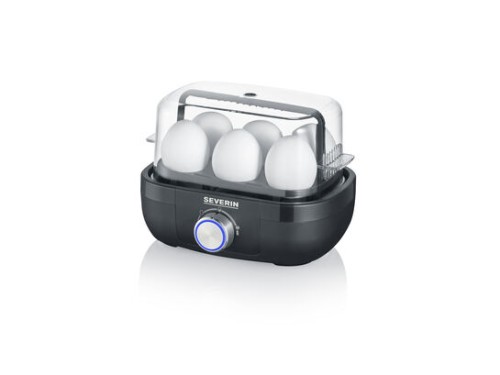 Severin Eierkocher mit Kochzeitüberwachung, ca. 420 W, 1-6 Eier, einstellbarer Härtegrad mit elektronischer Kochzeitüberwachung