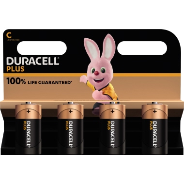 DURACELL Batterie Plus C/Baby LR14 Alkaline 1,5V 4 St./Pack.