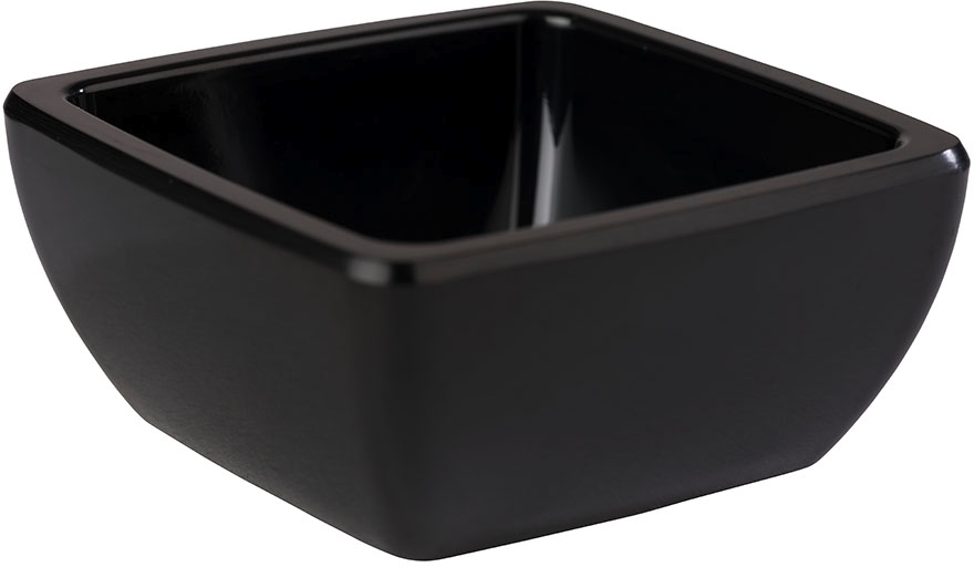 Schale -PURE- 6,5 x 6,5 cm, H: 3 cm Melamin, schwarz, 0,05 Liter spülmaschinengeeignet stapelbar nicht mikrowellengeeignet