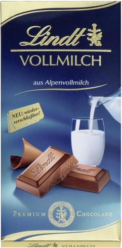 Lindt Vollmich Tafelschokolade aus Alpenvollmilch 100G