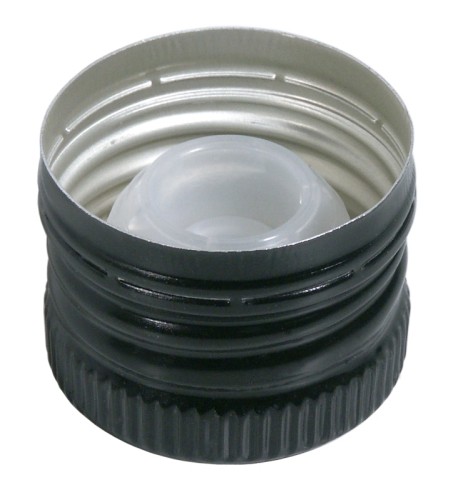Ausgießer und Verschluss, schwarz, für Flaschengewinde 31,5 mm