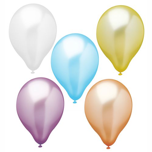 10 Luftballons Ø 25 cm farbig sortiert "Pearly" von PAPSTAR