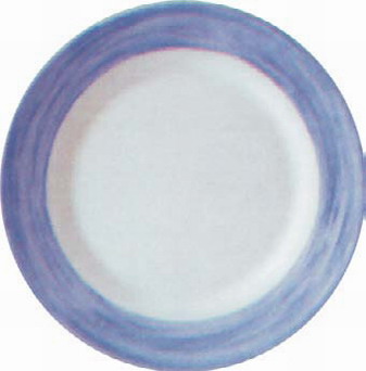 Speiseteller 25,4 cm aus Opalglas Form Brush - Blue  / Blau von Arcoroc