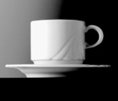 Espresso-/ Mocca-Obertasse Inhalt 0,10 ltr - Form AMBIENTE - uni weiß - ohne Untertasse