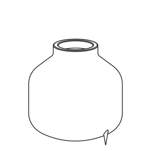 Amphora Glaseinsatz für Isolierkanne, 222 glass, Maße: 135 x 140 x 140 mm