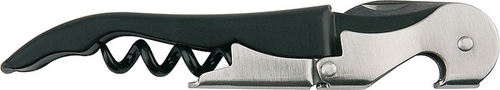 Kellnermesser Länge 12 cm Edelstahl leichtgängige Teflonfeder Farbe: Schwarz
