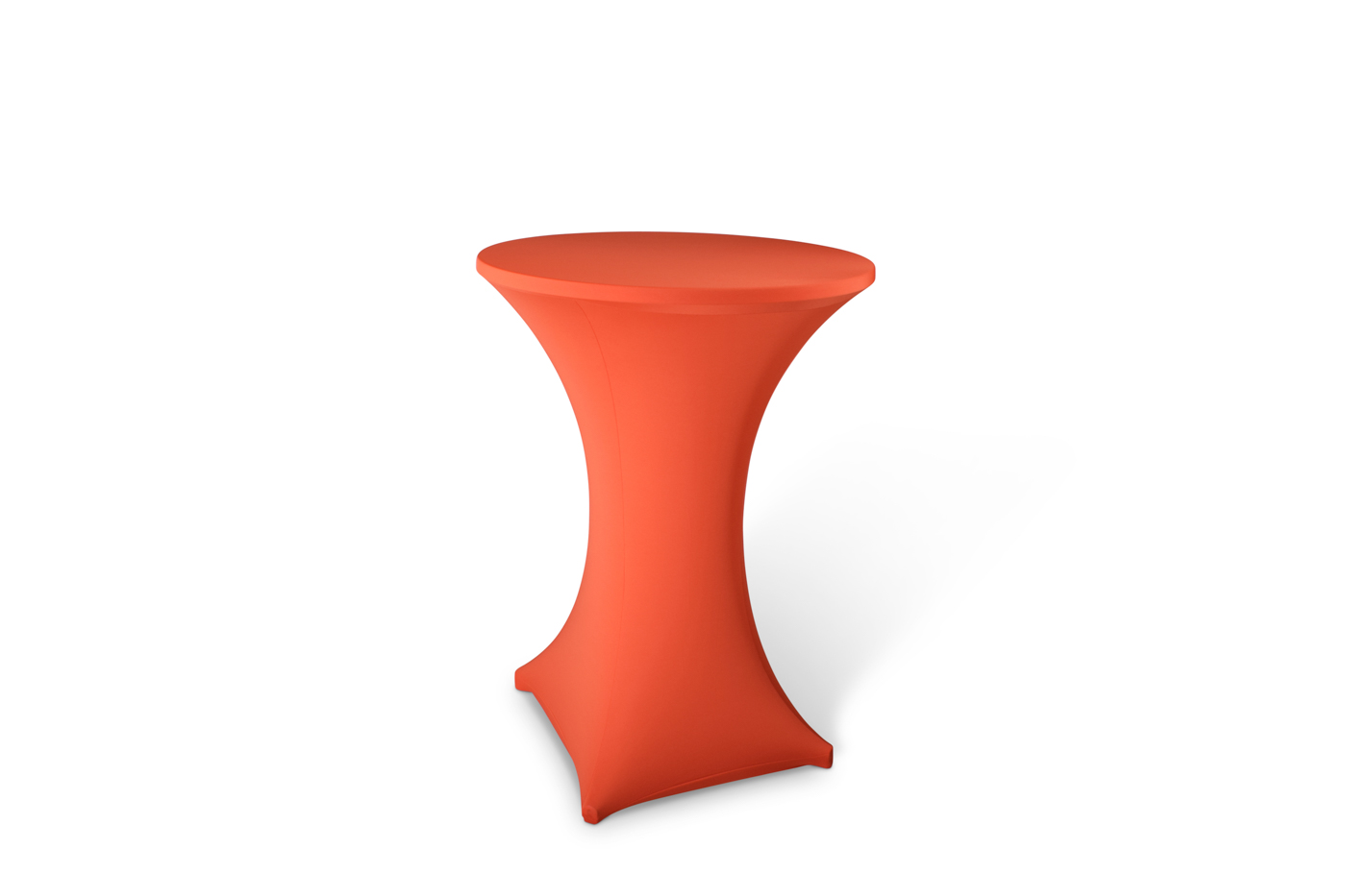 Stretch-Stehtischhusse MARS, Farbe: orange, Durchmesser: 70-75 cm, incl. Topcover, 210 g/qm, Material: 10% Elastan, 90% Polyester